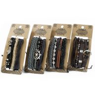 Set de Bracelet pour Homme - Metal & Cuir (assortis)