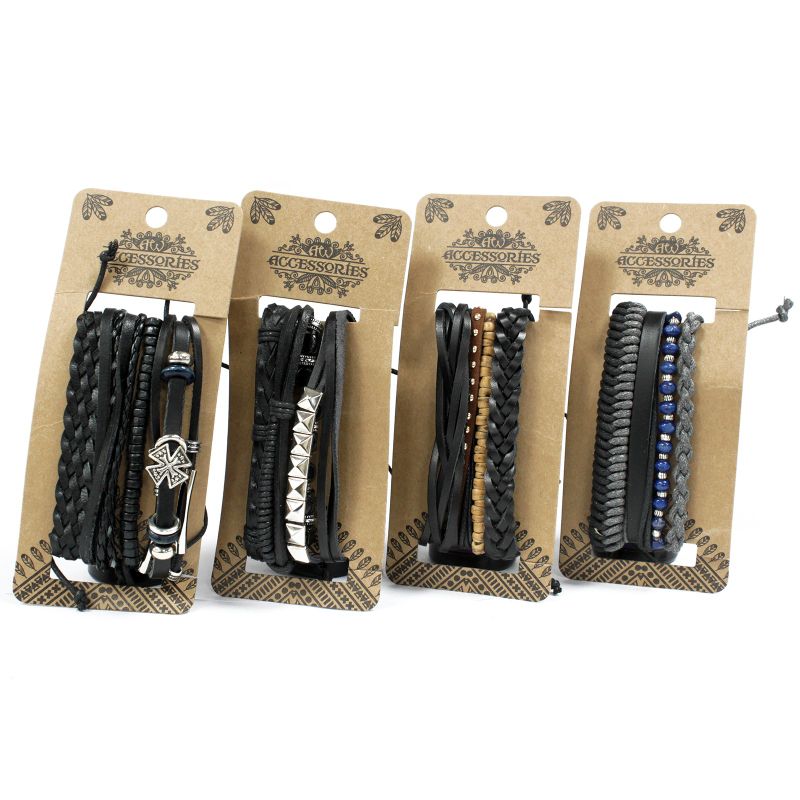 Set de Bracelet pour Homme - Noir (assortis)