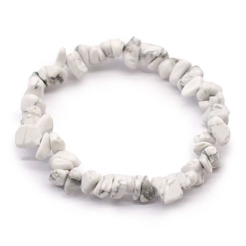 Bracelet en  Éclat de Pierre - Jaspe Blanc