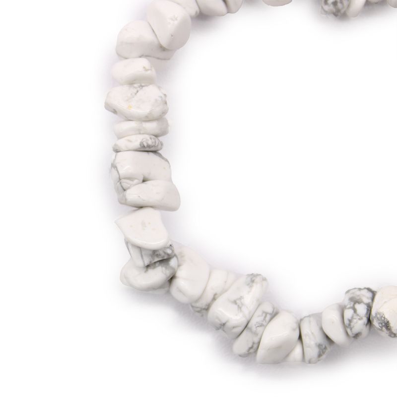 Bracelet en  Éclat de Pierre - Jaspe Blanc