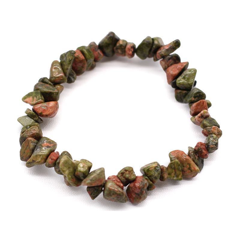Bracelet en  Éclat de Pierre - Jaspe vert