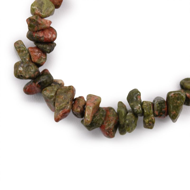 Bracelet en  Éclat de Pierre - Jaspe vert