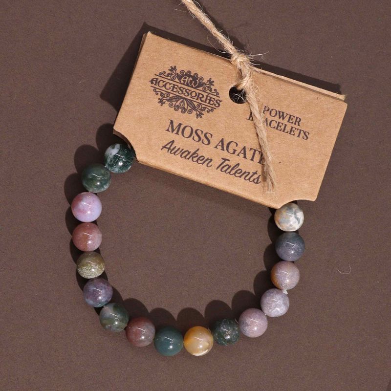 Bracelet de Puissance - Agate Mousse