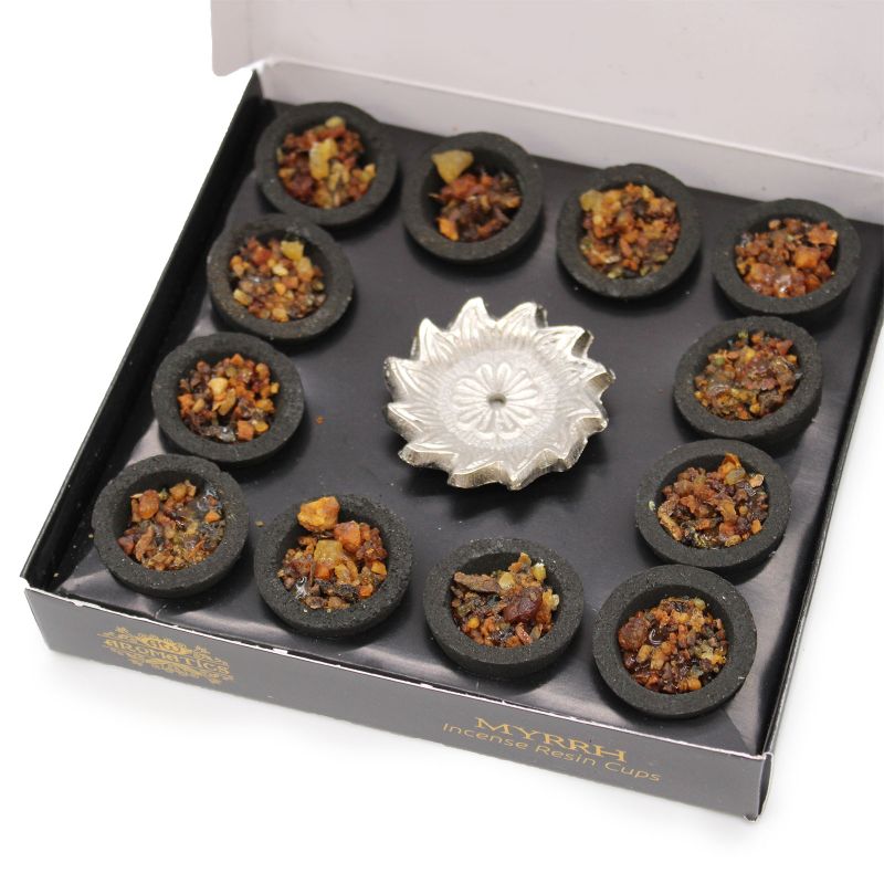 Boite de 12 Coupelles Résine - Myrrhe