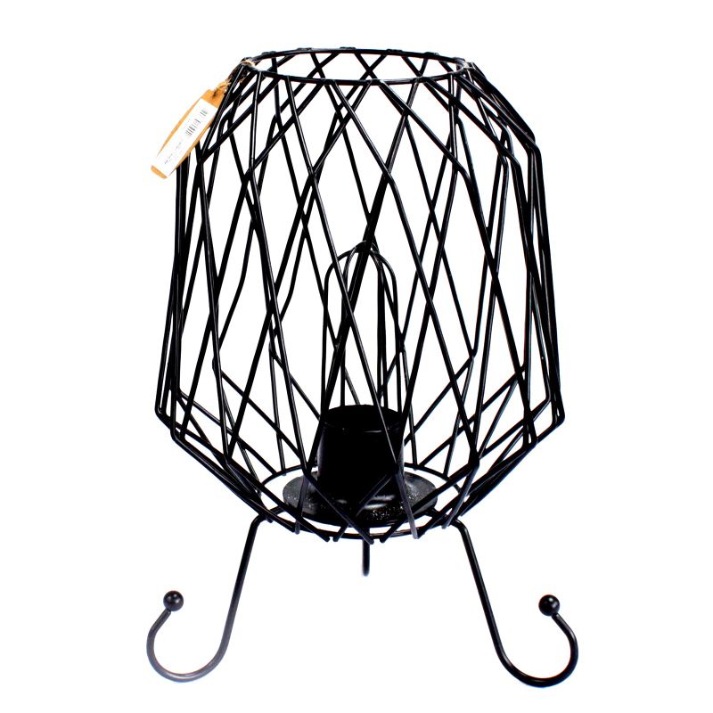 Lampe Support Cage Métal Unique – SANS Cristaux de Sel – avec Câble et Ampoule