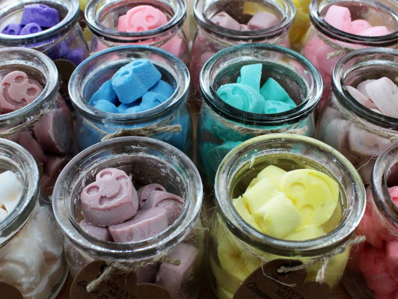 Bouteilles de cire de soja - rose