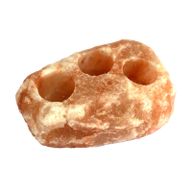 Bougeoir Naturel Cristal de Sel - 3 trous 2.5-3kg)