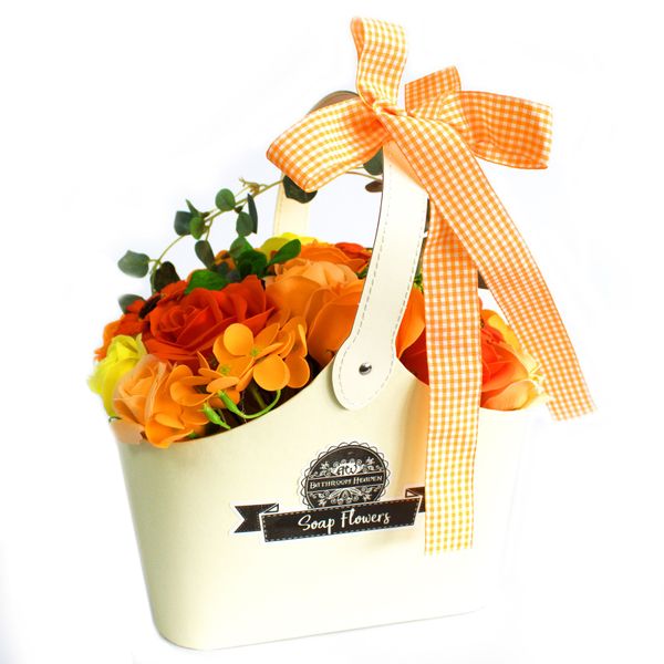 Bouquet de Savon et Panier- Orange