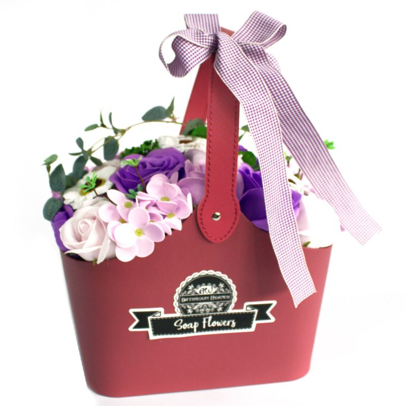 Bouquet de Savon et Panier- Lila