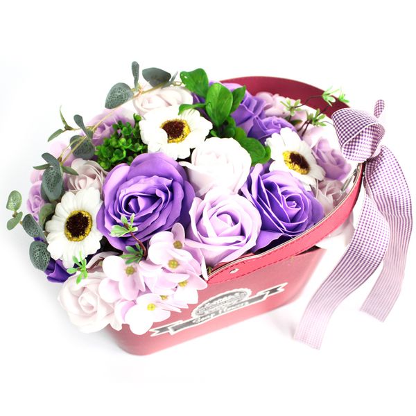 Bouquet de Savon et Panier- Lila