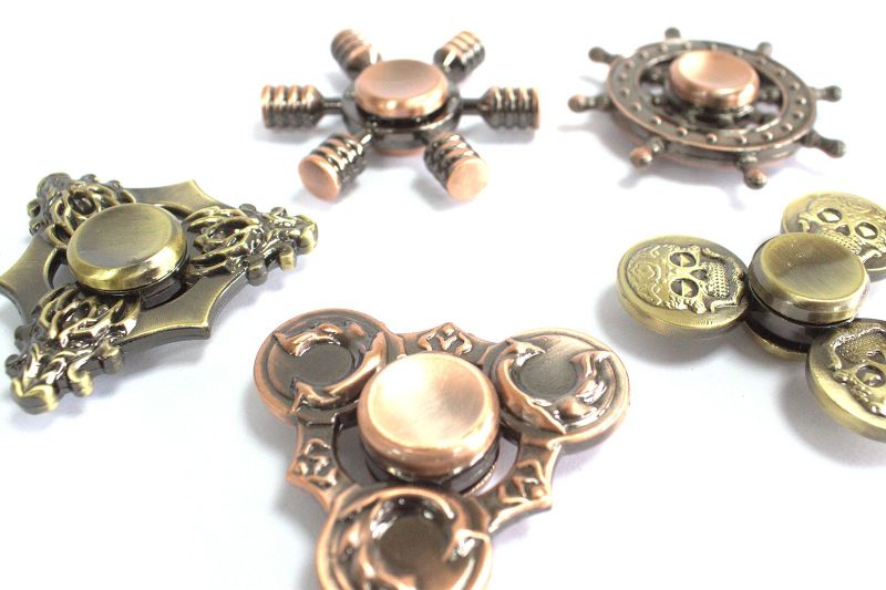 Fidget Spinner en Métal - Trois Dragons - Bronze