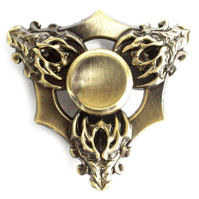 Fidget Spinner en Métal - Trois Dragons - Bronze