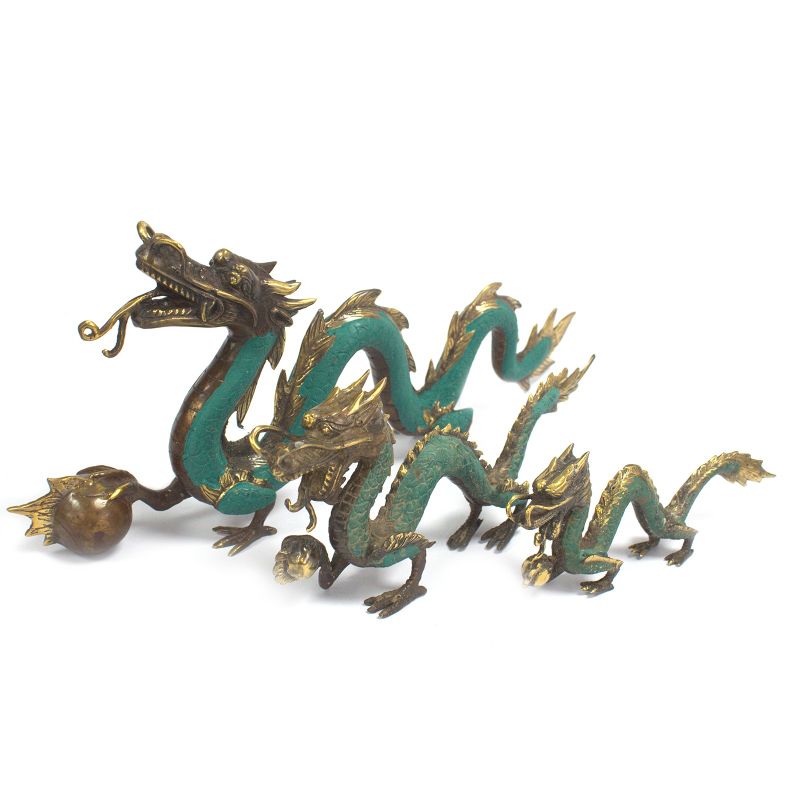 Fengshui - Grand Dragon avec Balle - 45cm