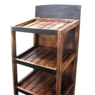 Présentoir Bois 5 Étagères + Tiroir Marron