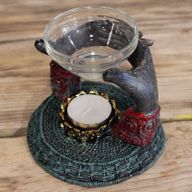Bouddha Antique - Brûleur Huile Mains Om