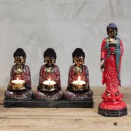 Bouddha Antique - Bougeoir 3 Bouddhas