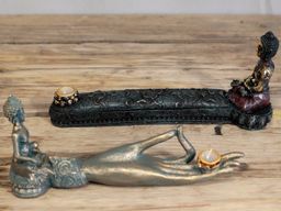 Bouddha Antique - Brûleur Encens & Boîte