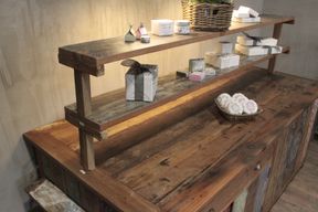 Table Centrale avec étagères 207x97x80cm