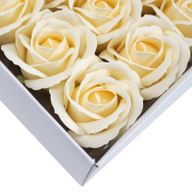Roses de Savon  pour Bouquet- Medium/Ivoire
