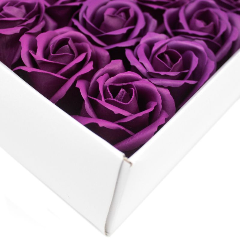 Roses de Savon  pour Bouquet- M/Aubergine