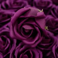 Roses de Savon  pour Bouquet- M/Aubergine