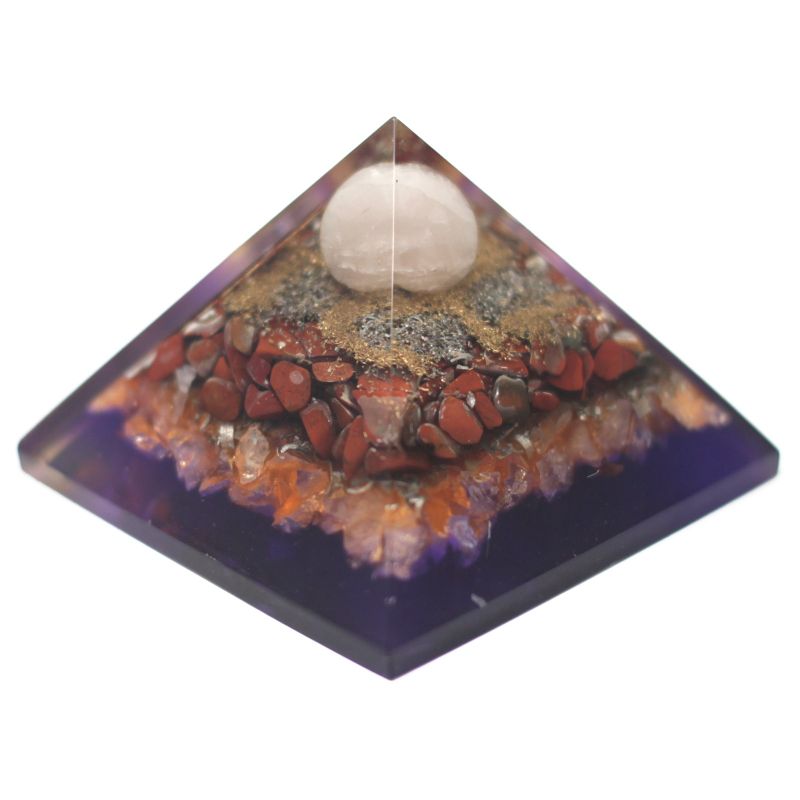 Grande Pyramide  Orgonite 80mm - Paon