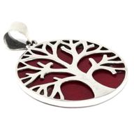 Pendentif Argent Arbre de Vie 30mm - Effet Corail