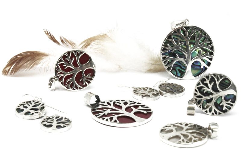 Pendentif Argent Arbre de Vie 30mm - Nacre