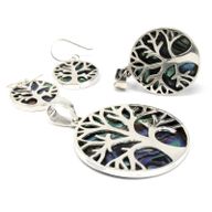Boucles d'Oreilles  Argent Arbre de Vie  15mm- Ormeau
