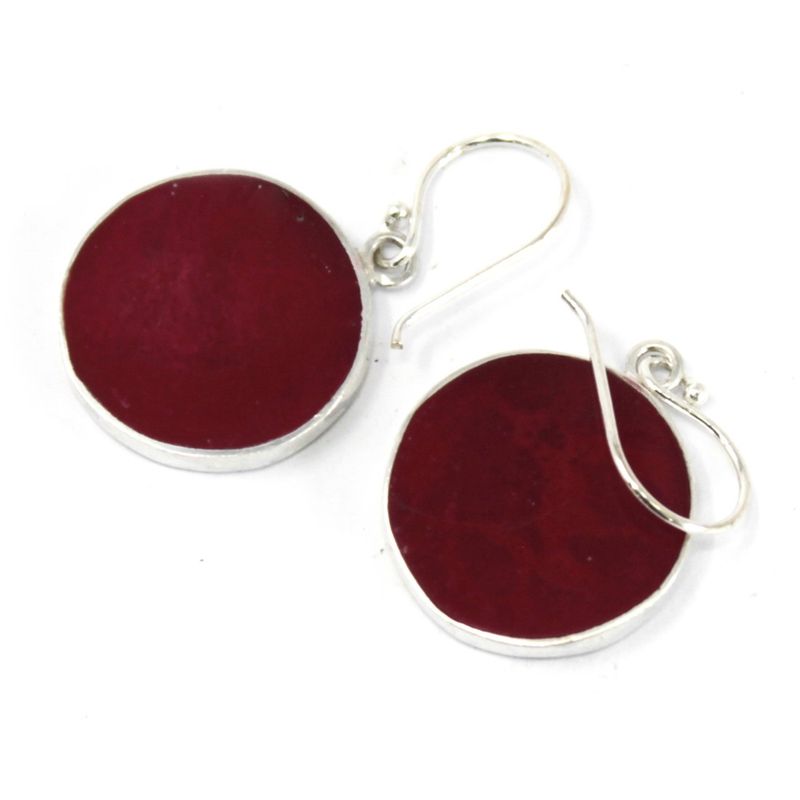 Boucles d'Oreilles  Argent Arbre de Vie 15mm - Coral Effect
