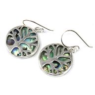 Boucles d'Oreilles  Argent Arbre de Vie  15mm- Ormeau