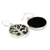 Boucles d'Oreilles  Argent Arbre de Vie  15mm- Ormeau