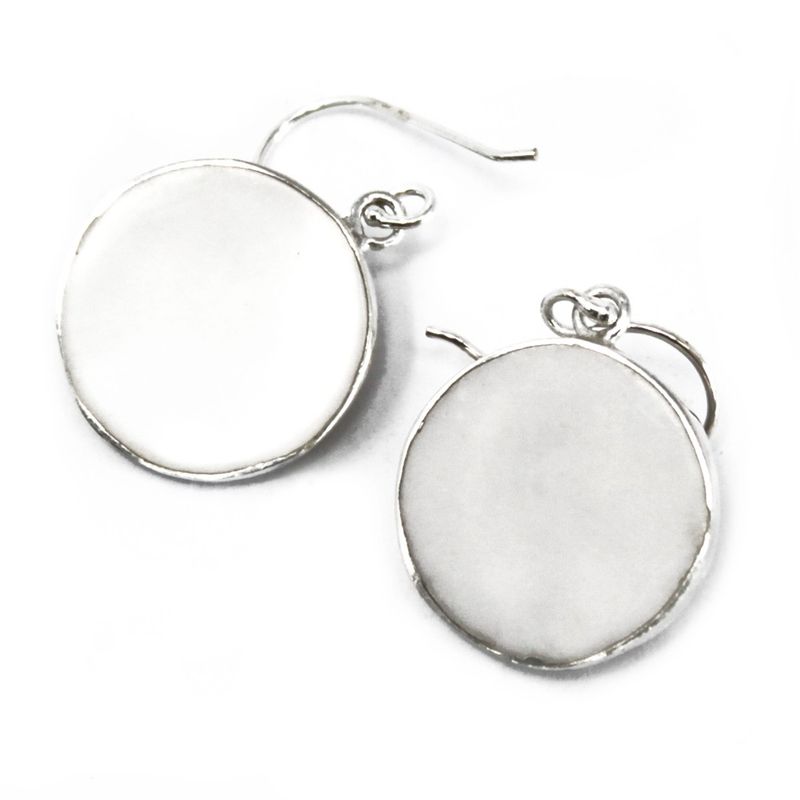 Boucles d'Oreilles  Argent Arbre de Vie 15mm - Nacre