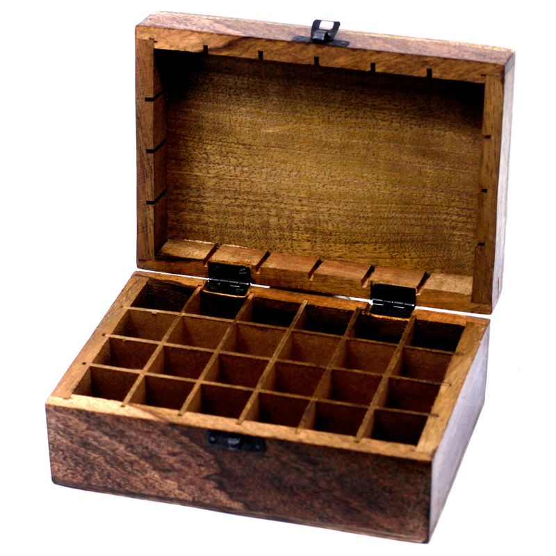 Boîte d'Aromathérapie en Manguier - AW (capacité de 24)