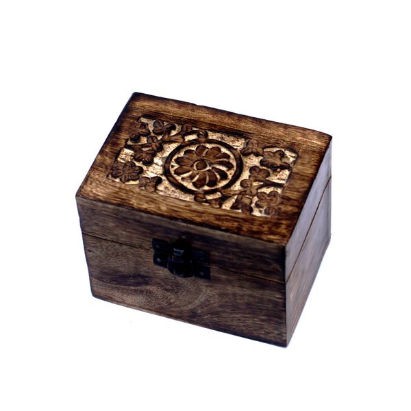 Boîte d'Aromathérapie en Manguier - Florale (capacité de 6)