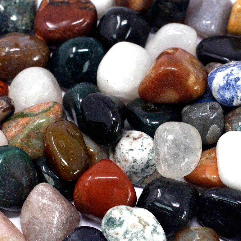 Pierres d'agate mélangées