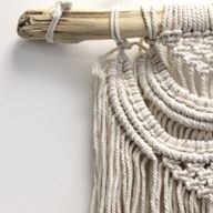 Tenture murale en Macramé -Trois Vagues