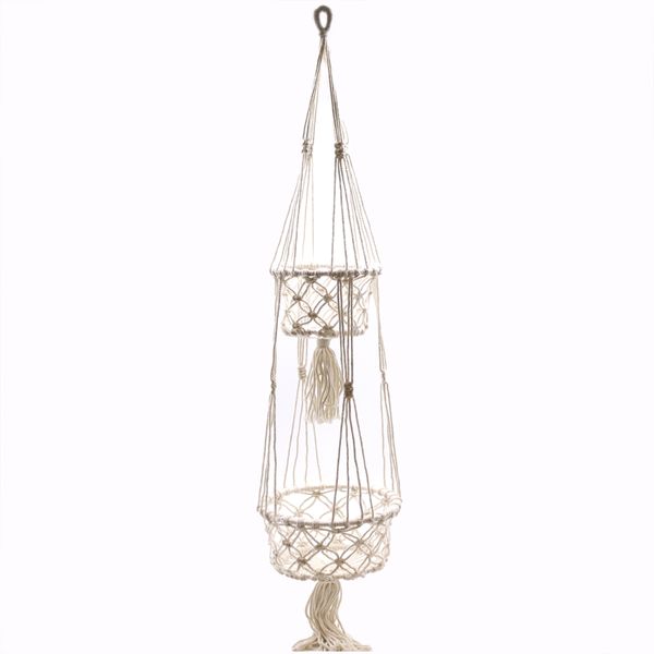 Suspension Macramé pour Plantes - Pots Double