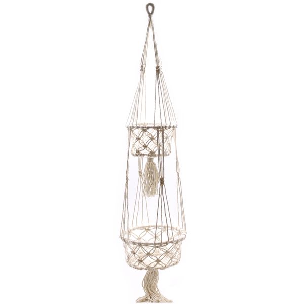 Suspension Macramé pour Plantes - Pots Double