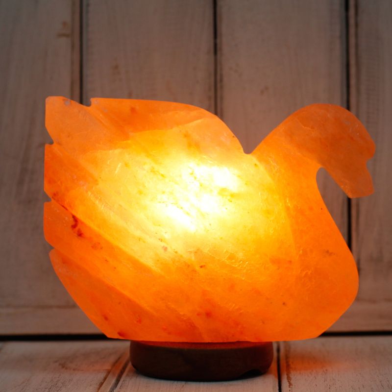 Lampe de Sel Sculptée - Cigne 7,5x12,5x17,5cm