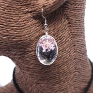 Bijoux Fleurs Pressées - Arbre de la vie Set - Rose