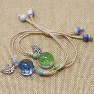 Lot de 4 Bracelets Jolie Fleur et Feuille