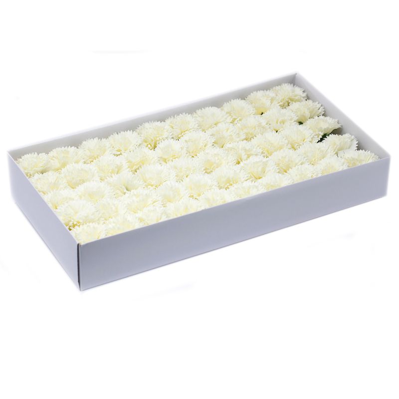 Fleurs de Savon pour Bouquet - Oeillets Crème