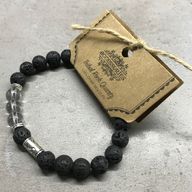 Bracelet Pierre de Lave - Feuille Turquoise