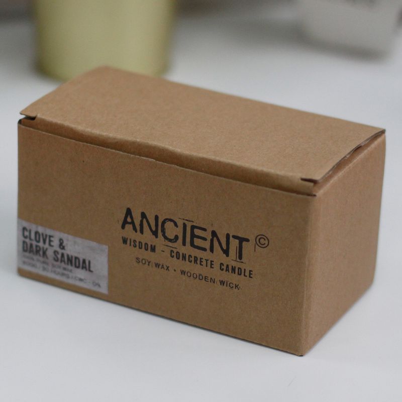 Bougie Béton Boîte - Clou de Girofle / Bois de Santal