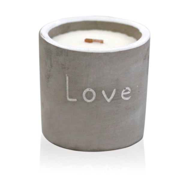 Bougie Béton Pot Moyen Love - Figue & Cassis