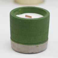 Bougie Béton Pot Vert - Herbes