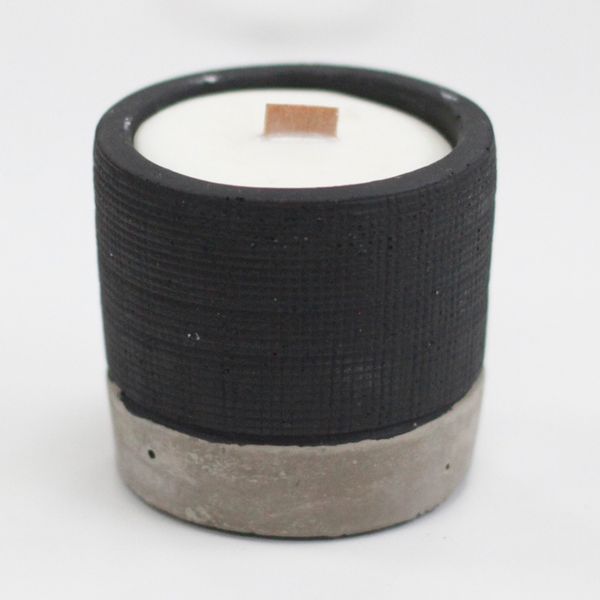 Bougie Béton Pot Noir - Beurre de Brandy