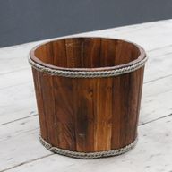 Petite Panière Nautique en Bois - Marron 21x29cm