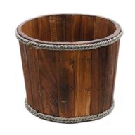 Petite Panière Nautique en Bois - Marron 21x29cm